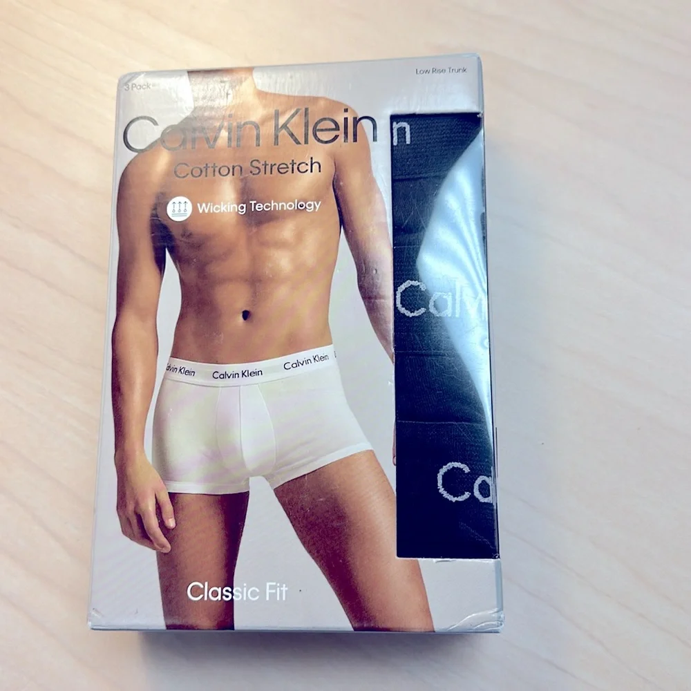 Calvin Klein Low-Rise Cotton Stretch Black Trunks XXL NWT